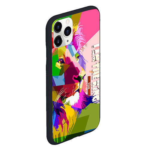 Чехол iPhone 11 Pro матовый I am the lion king / 3D-Черный – фото 2