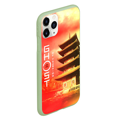 Чехол iPhone 11 Pro матовый Ghost of Tsushima Призрак Цусимы Z / 3D-Салатовый – фото 2