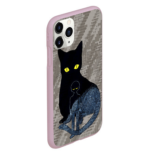 Чехол iPhone 11 Pro матовый Cat psycho 100 Моб Психо 100 Z / 3D-Розовый – фото 2