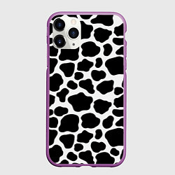 Чехол iPhone 11 Pro матовый Пятна Далматинца, цвет: 3D-фиолетовый