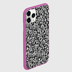 Чехол iPhone 11 Pro матовый Genshin impact elements, цвет: 3D-фиолетовый — фото 2