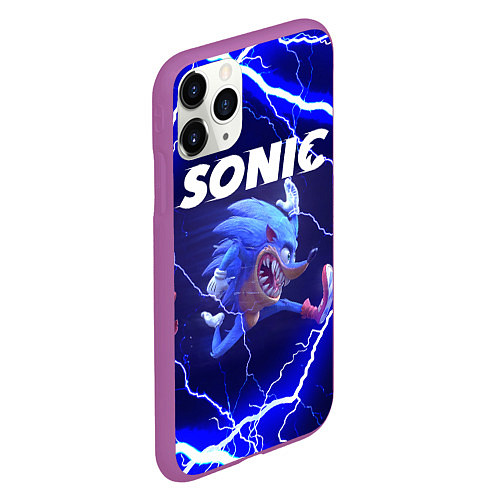 Чехол iPhone 11 Pro матовый SONIC СОНИК Z / 3D-Фиолетовый – фото 2