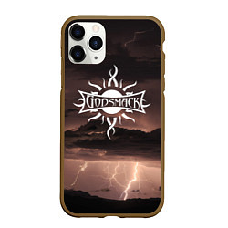 Чехол iPhone 11 Pro матовый GODSMACK ГОДСМАК Z, цвет: 3D-коричневый