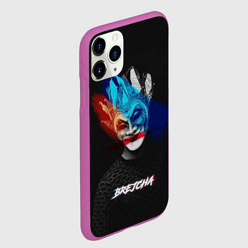 Чехол iPhone 11 Pro матовый Boris Brejcha / 3D-Фиолетовый – фото 2