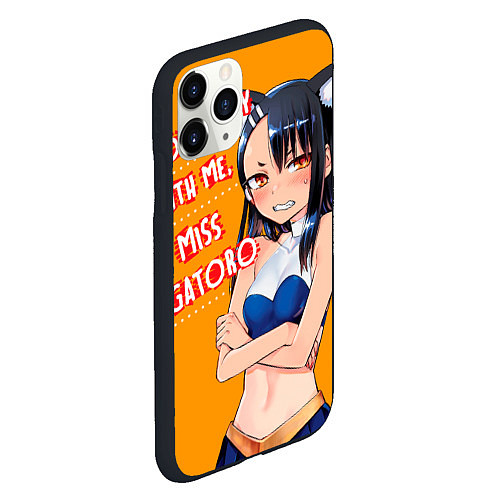 Чехол iPhone 11 Pro матовый Кошка Нагаторо / 3D-Черный – фото 2
