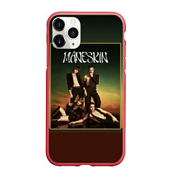 Чехол iPhone 11 Pro матовый Maneskin в лучах заката, цвет: 3D-красный