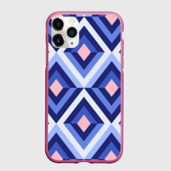 Чехол iPhone 11 Pro матовый Узор, цвет: 3D-малиновый