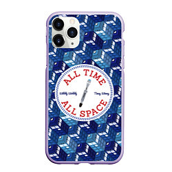 Чехол iPhone 11 Pro матовый Doctor Who Pattern, цвет: 3D-светло-сиреневый