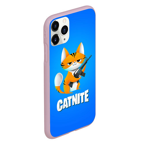 Чехол iPhone 11 Pro матовый Catnite / 3D-Розовый – фото 2