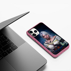 Чехол iPhone 11 Pro матовый Ciri, цвет: 3D-малиновый — фото 2
