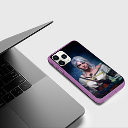 Чехол iPhone 11 Pro матовый Ciri, цвет: 3D-фиолетовый — фото 2