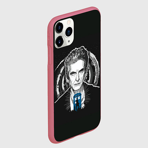 Чехол iPhone 11 Pro матовый Питер Капальди / 3D-Малиновый – фото 2