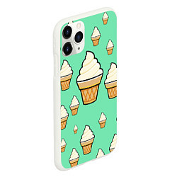 Чехол iPhone 11 Pro матовый Мороженое - Ice Cream Party, цвет: 3D-белый — фото 2