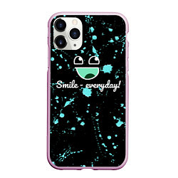 Чехол iPhone 11 Pro матовый Smile Evereday - Улыбайся !, цвет: 3D-розовый