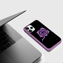 Чехол iPhone 11 Pro матовый Тореадор, цвет: 3D-фиолетовый — фото 2