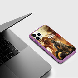 Чехол iPhone 11 Pro матовый Dead by Daylight убийцы, цвет: 3D-фиолетовый — фото 2