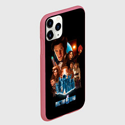 Чехол iPhone 11 Pro матовый Doctor who team, цвет: 3D-малиновый — фото 2