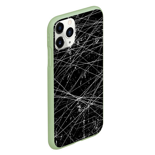 Чехол iPhone 11 Pro матовый ТЕКСТУРА ГРАНЖ GRUNGE / 3D-Салатовый – фото 2
