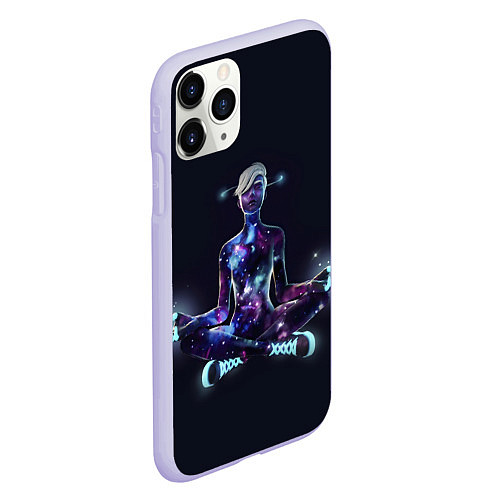 Чехол iPhone 11 Pro матовый Galaxy Scout / 3D-Светло-сиреневый – фото 2