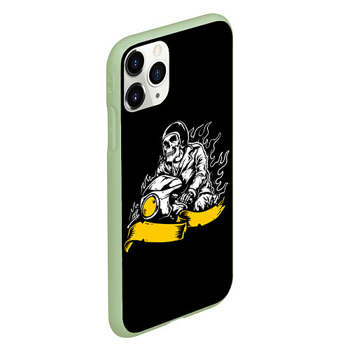 Чехол iPhone 11 Pro матовый Demon of speed / 3D-Салатовый – фото 2