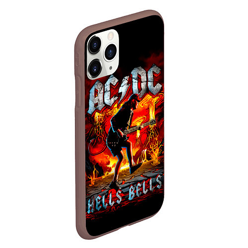 Чехол iPhone 11 Pro матовый ACDC HELLS BELLS / 3D-Коричневый – фото 2