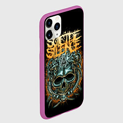 Чехол iPhone 11 Pro матовый Suicide Silence, цвет: 3D-фиолетовый — фото 2