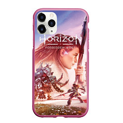 Чехол iPhone 11 Pro матовый Элой Horizon Forbidden West DE, цвет: 3D-малиновый