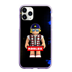 Чехол iPhone 11 Pro матовый ROBLOX РОБЛОКС Z, цвет: 3D-светло-сиреневый