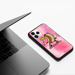 Чехол iPhone 11 Pro матовый Хотдог сэлфи, цвет: 3D-черный — фото 2