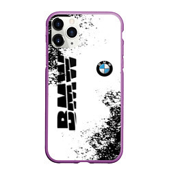 Чехол iPhone 11 Pro матовый BMW БМВ РАЗРЕЗАННОЕ ЛОГО, цвет: 3D-фиолетовый