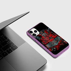 Чехол iPhone 11 Pro матовый Amon Amarth, цвет: 3D-фиолетовый — фото 2