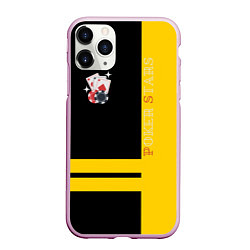 Чехол iPhone 11 Pro матовый Покер Старс, цвет: 3D-розовый