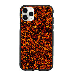 Чехол iPhone 11 Pro матовый Лавовые разводы, цвет: 3D-черный