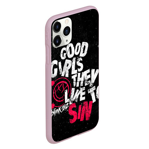 Чехол iPhone 11 Pro матовый Blink 182, Good Girl / 3D-Розовый – фото 2