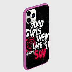 Чехол iPhone 11 Pro матовый Blink 182, Good Girl, цвет: 3D-фиолетовый — фото 2