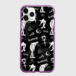 Чехол iPhone 11 Pro матовый Ghostemane, цвет: 3D-фиолетовый