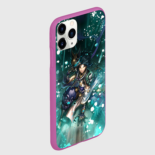Чехол iPhone 11 Pro матовый Сяо Геншин Импакт Z / 3D-Фиолетовый – фото 2
