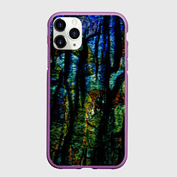 Чехол iPhone 11 Pro матовый Разноцветная гора, цвет: 3D-фиолетовый