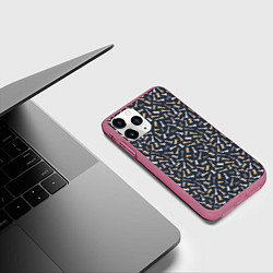 Чехол iPhone 11 Pro матовый Шахматы, цвет: 3D-малиновый — фото 2