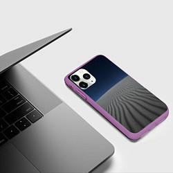 Чехол iPhone 11 Pro матовый Пустыня дюна песок ночь, цвет: 3D-фиолетовый — фото 2