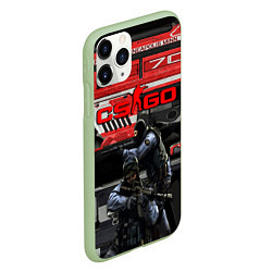 Чехол iPhone 11 Pro матовый Skin agressor cs go, цвет: 3D-салатовый — фото 2