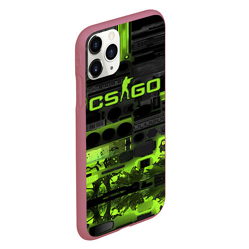 Чехол iPhone 11 Pro матовый VIRUS ВИРУС CS / 3D-Малиновый – фото 2