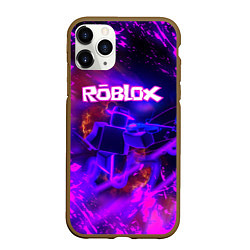 Чехол iPhone 11 Pro матовый MUSIC ROBLOX РОБЛОКС Z, цвет: 3D-коричневый