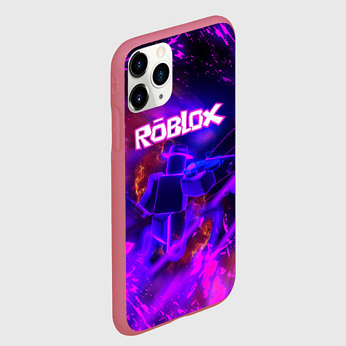 Чехол iPhone 11 Pro матовый MUSIC ROBLOX РОБЛОКС Z / 3D-Малиновый – фото 2