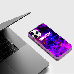Чехол iPhone 11 Pro матовый MUSIC ROBLOX РОБЛОКС Z, цвет: 3D-фиолетовый — фото 2