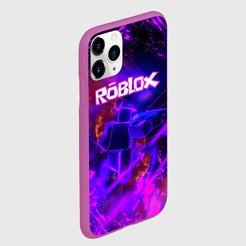 Чехол iPhone 11 Pro матовый MUSIC ROBLOX РОБЛОКС Z / 3D-Фиолетовый – фото 2
