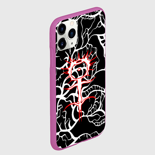 Чехол iPhone 11 Pro матовый GHOSTEMANE / 3D-Фиолетовый – фото 2