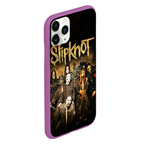 Чехол iPhone 11 Pro матовый Slipknot / 3D-Фиолетовый – фото 2