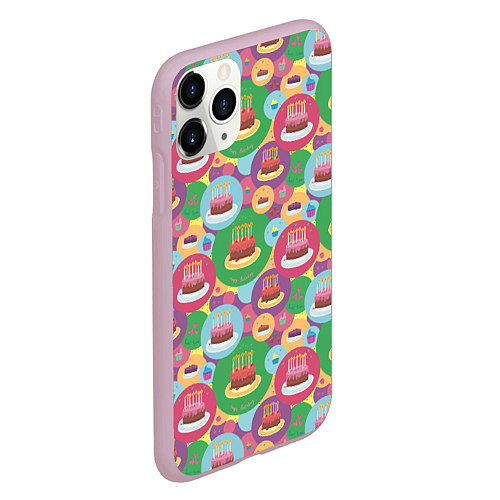 Чехол iPhone 11 Pro матовый Торт / 3D-Розовый – фото 2