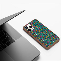 Чехол iPhone 11 Pro матовый День Рождения, цвет: 3D-коричневый — фото 2